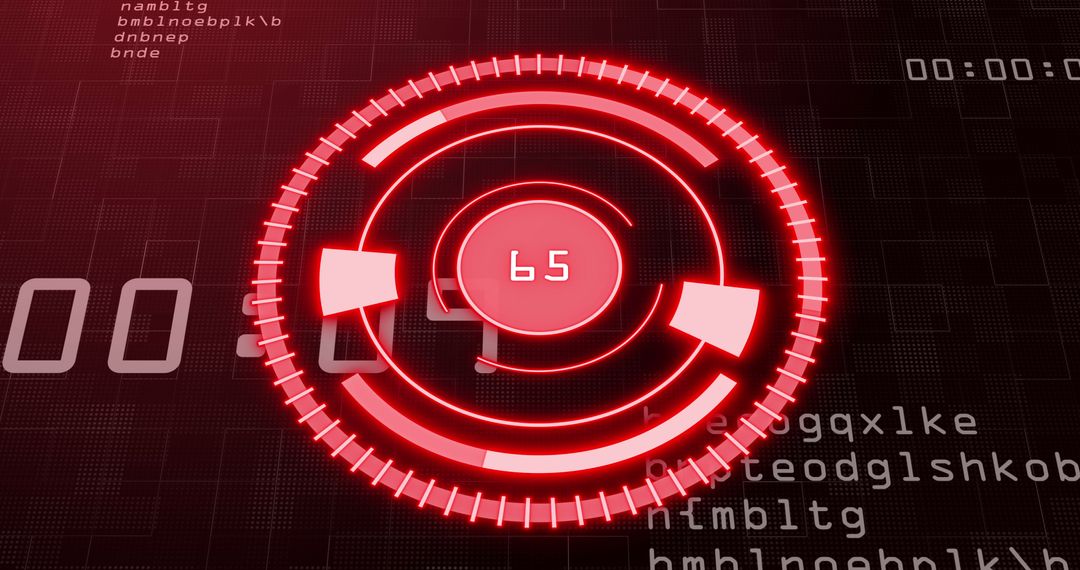 Futuristic Data Scanning Interface with Digital Targeting