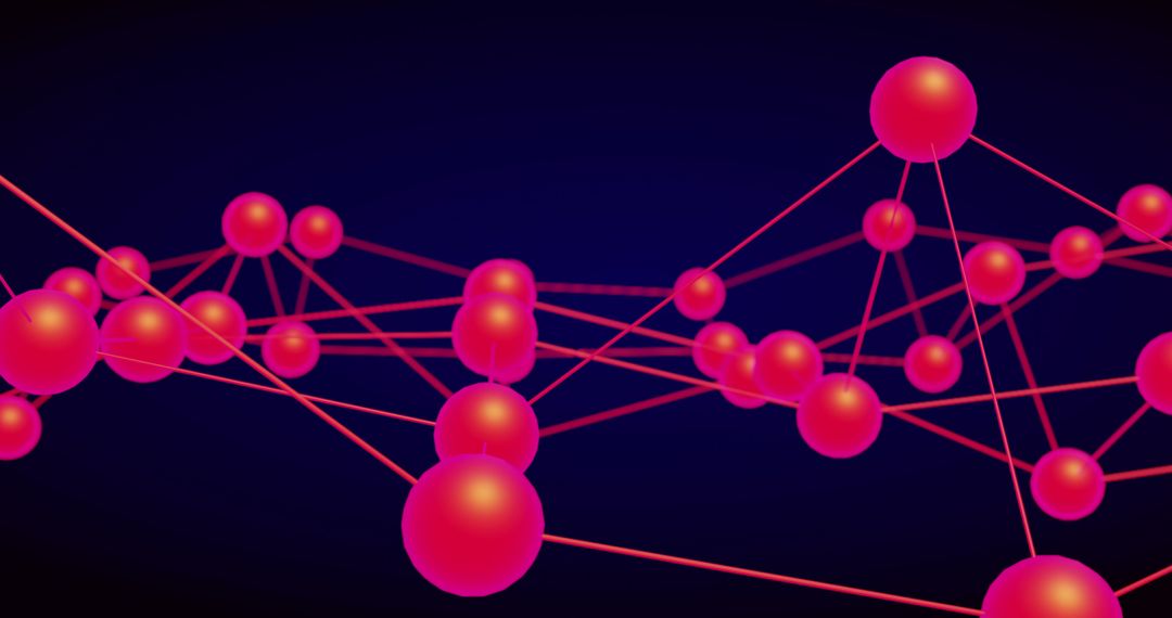 Futuristic Network Connections with Glowing Spheres