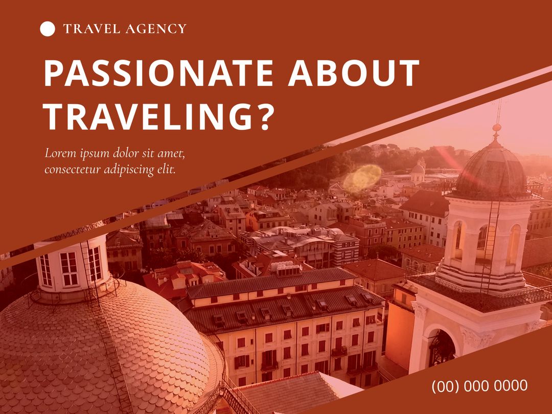 Enchanting Cityscape at Sunset Travel Promotion Template