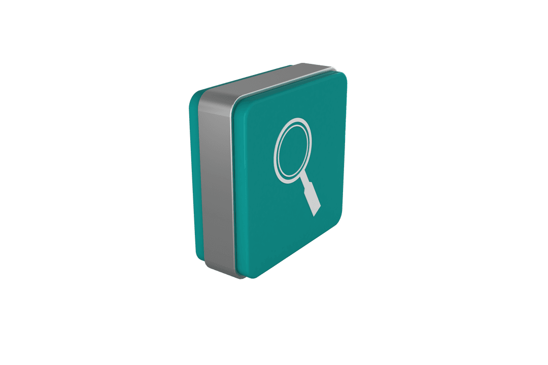 Search Icon on Transparent Background 3D Illustration
