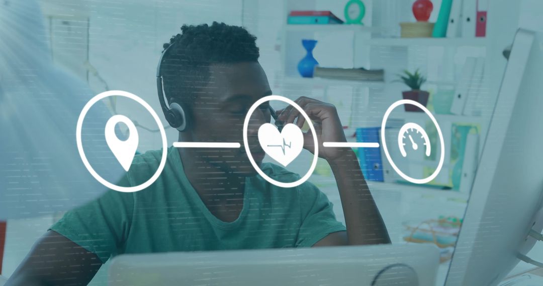 Virtual Communication and Digital Connection in Modern Office