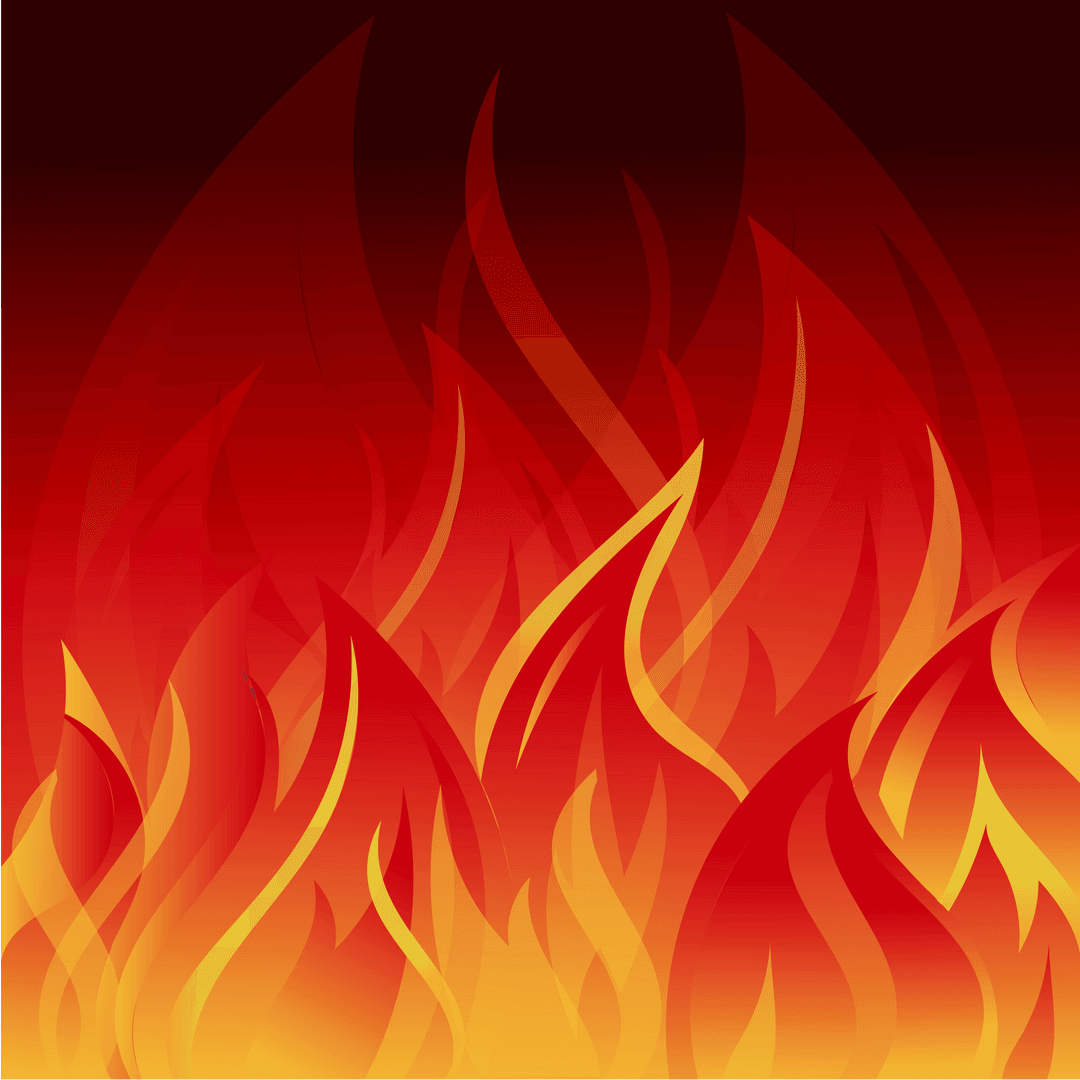 Vibrant Flames on Transparent Background for Versatile Use
