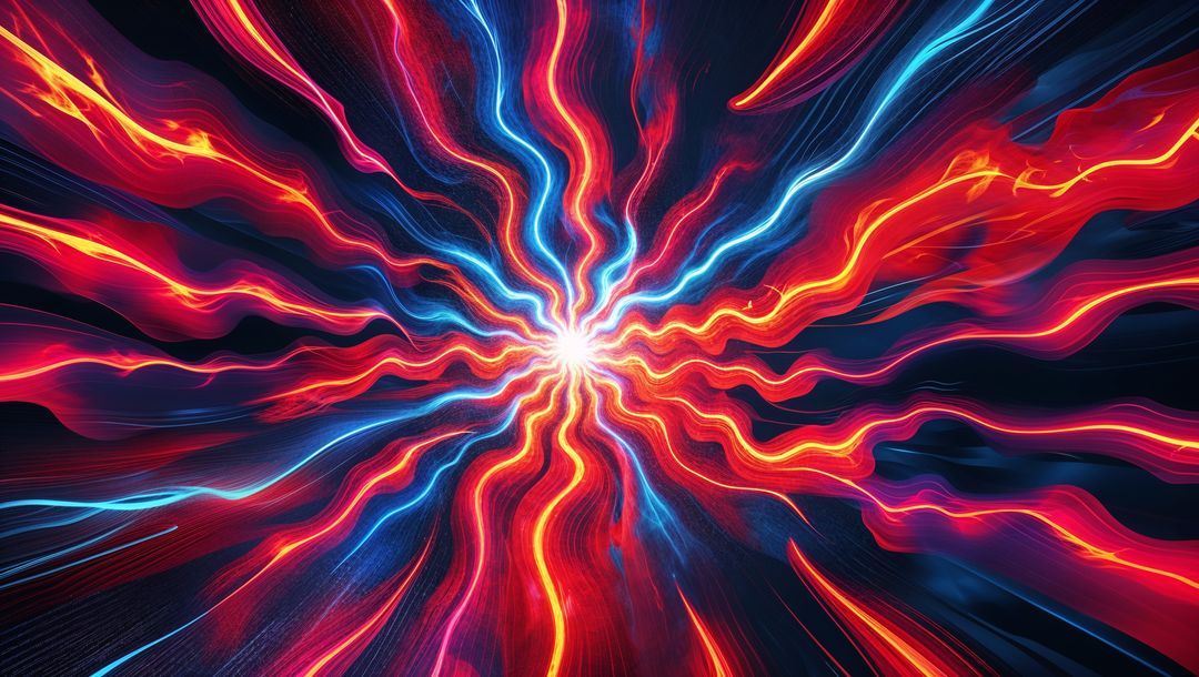 Vibrant Energy Streams Radiating from a Cosmic Core