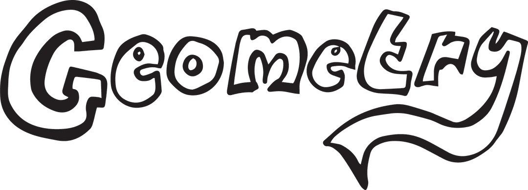 Transparent Geometry Artistic Text Design Graphic