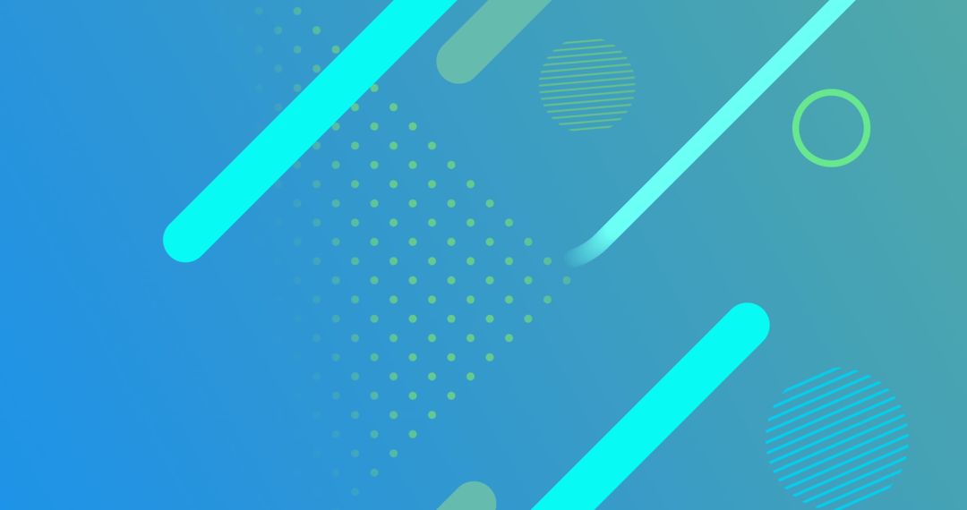 Dynamic Geometric Motion on Blue Green Gradient