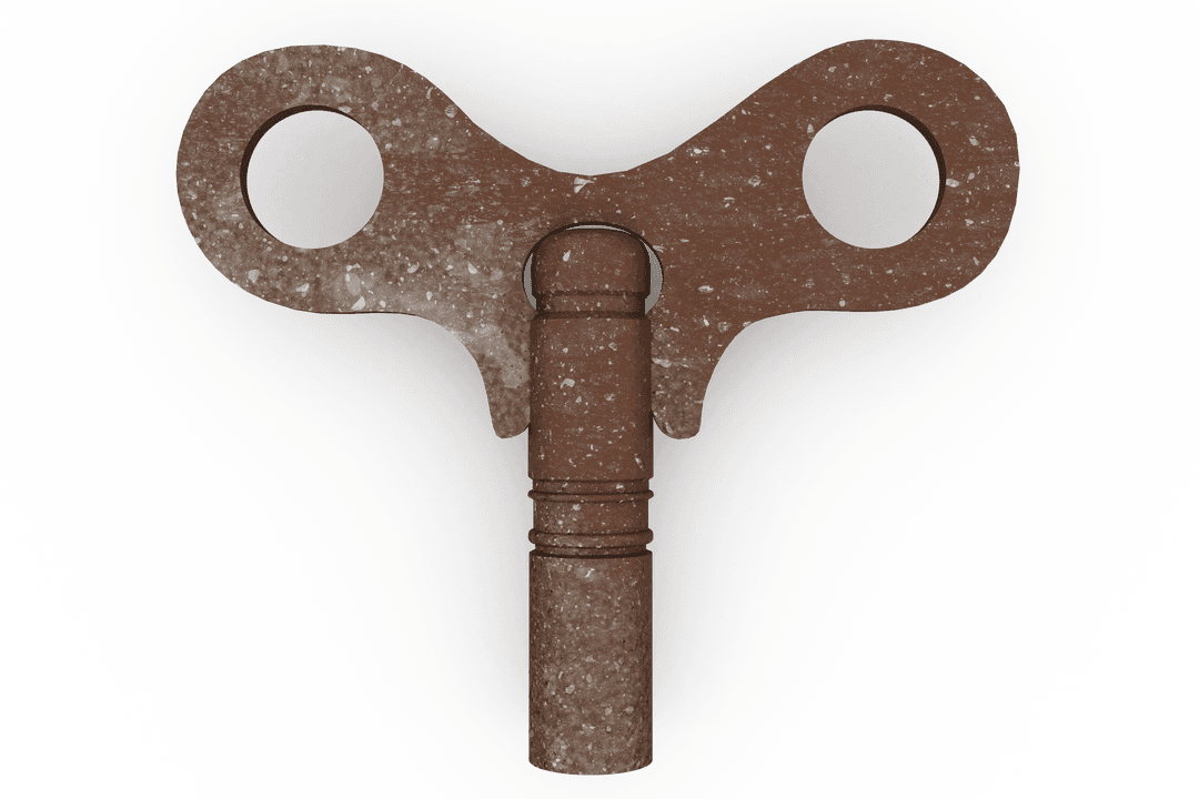 Vintage Key Illustration on Transparent Background for Vector Design