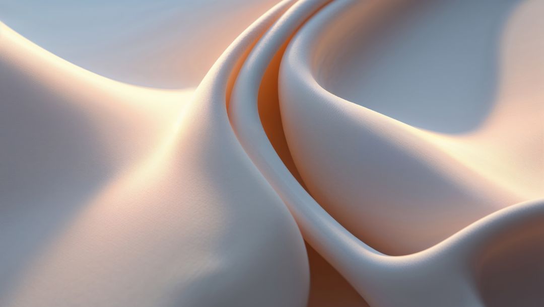 Abstract Silk Texture with Elegant Soft Folds and Warm Lighting