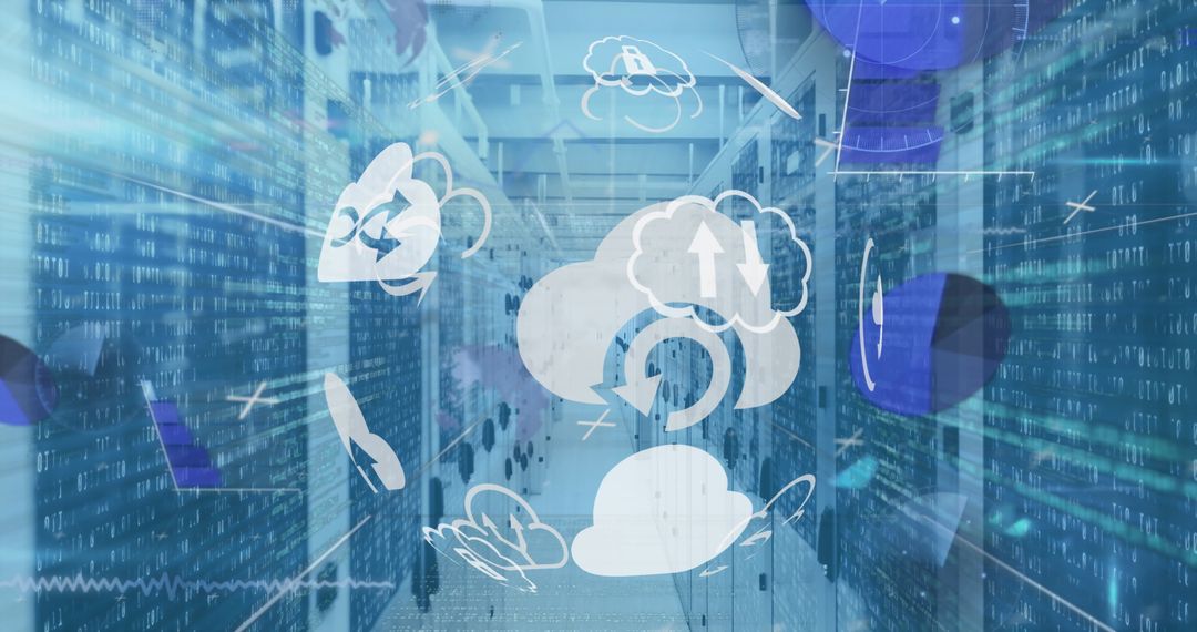 Digital Interface Concepts in Futuristic Server Room Environment