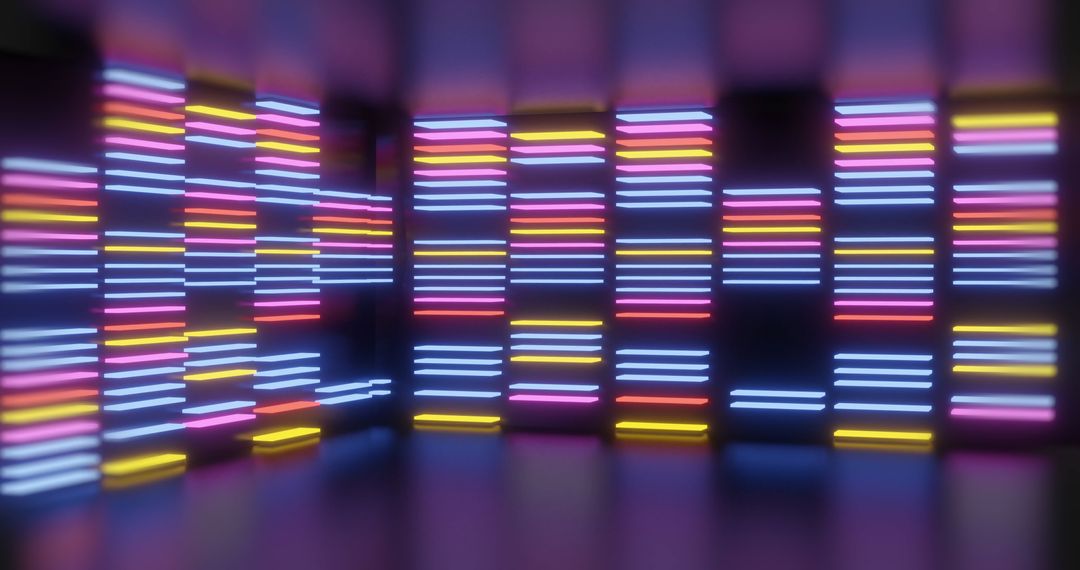 Vibrant Neon Lines Creating Dynamic Illusion