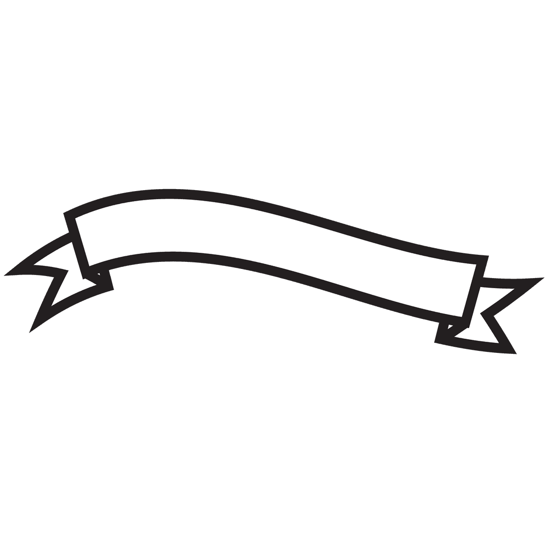 Ribbon Banner with Copy Space on Transparent Background