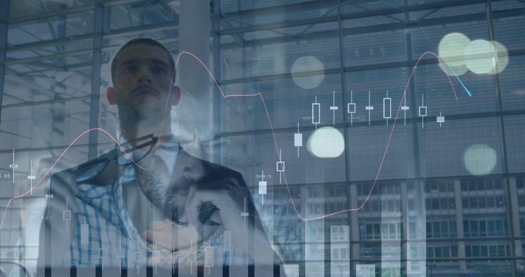 Businessman Conceptualizing Finance Strategy Amid Graphs