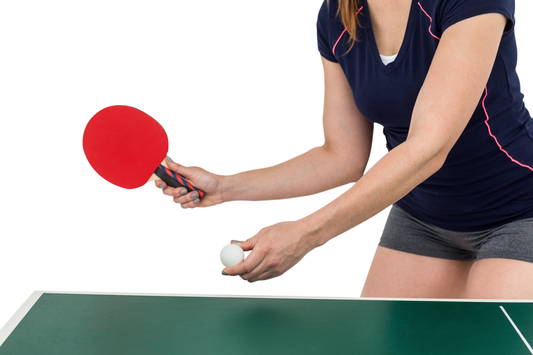 Female Athlete in Action Playing Table Tennis, Transparent Background - Download Free Stock Images Pikwizard.com