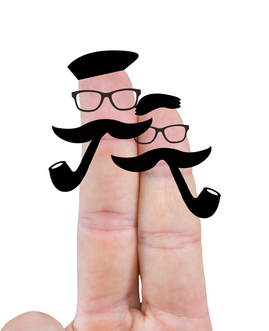 Creative Fingers with Funny Character Faces on Transparent Background - Download Free Stock Images Pikwizard.com