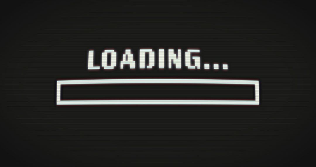 Retro Flickering Loading Screen with Progress Bar - Free Images, Stock Photos and Pictures on Pikwizard.com