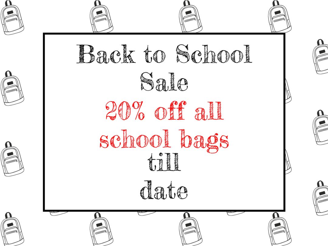 Back to School Sale Promotion with Emphasis on Time-Limited Discount