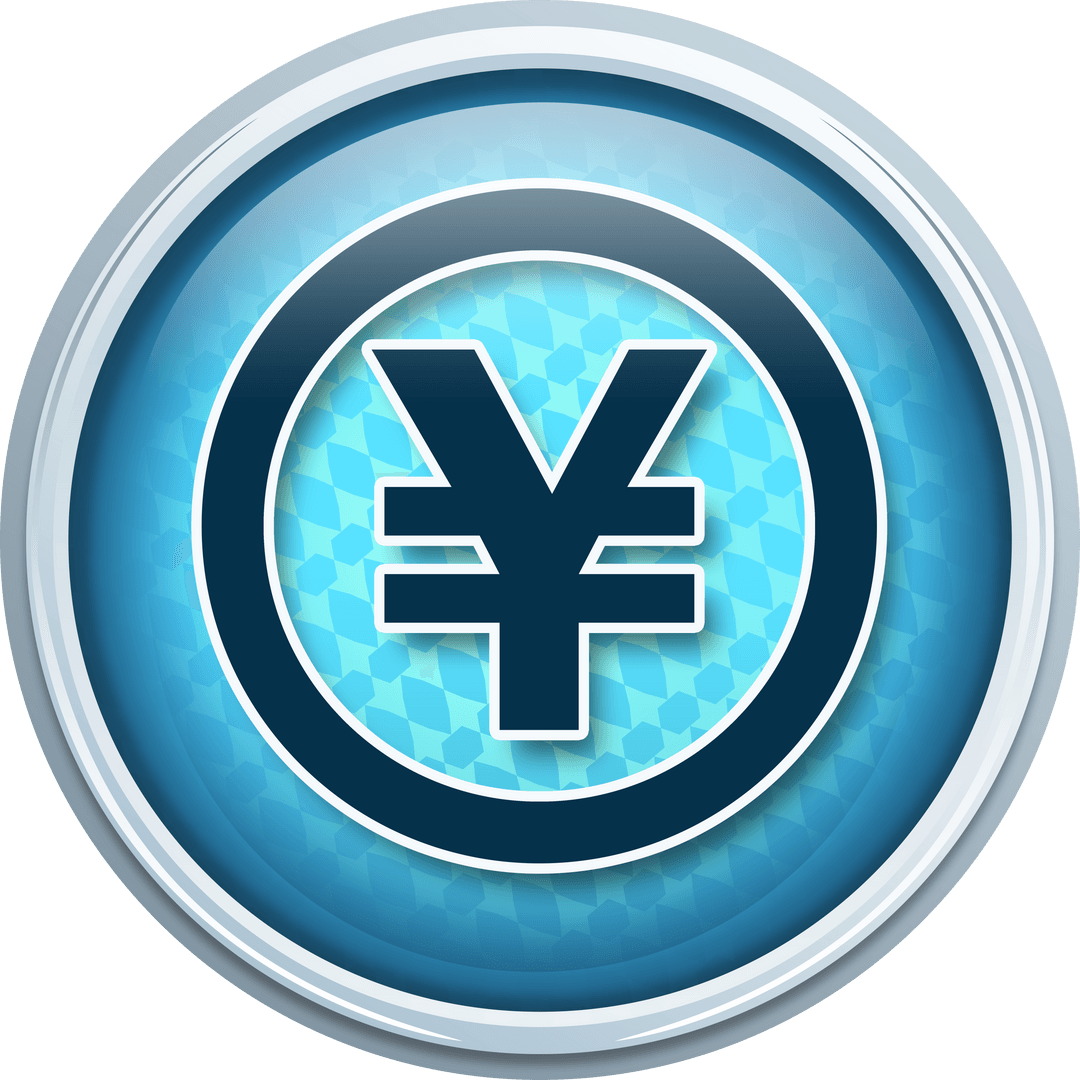 Transparent Yen Currency Sign Vector Emblem