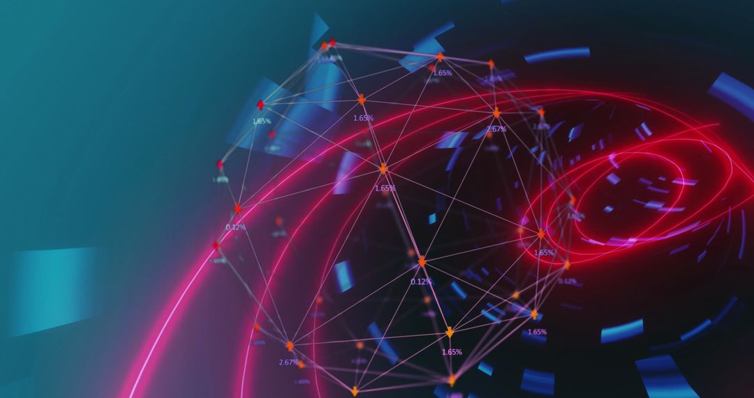 Futuristic Globe of Network Connections with Glowing Tunnel