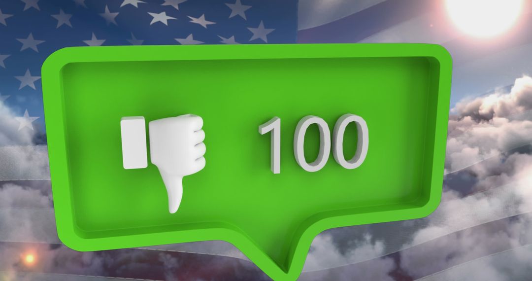 Thumbs Down Icon with USA Flag in Background - Free Images, Stock Photos and Pictures on Pikwizard.com