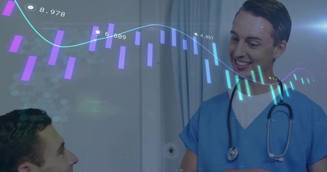 Healthcare Professional Analyzing Digital Healthcare Data Metrics