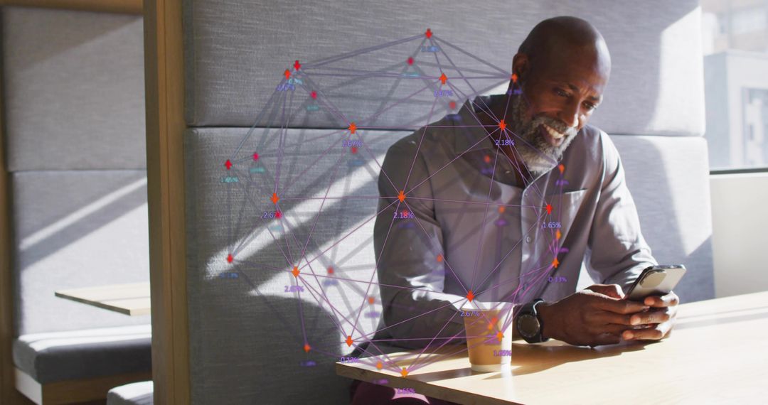 Mature Professional Engaging with Data While Relaxing at Work