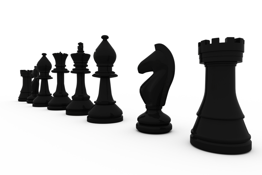 Transparent Background Black Chess Pieces in a Row - Download Free Stock Images Pikwizard.com