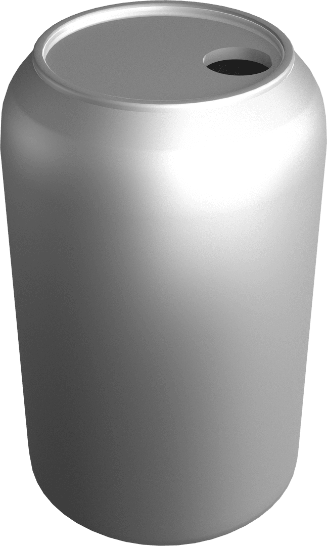 Realistic Silver Beverage Can Transparent Background