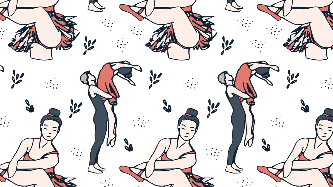 Seamless Transparent Ballet Dancer Pattern in Elegant Poses