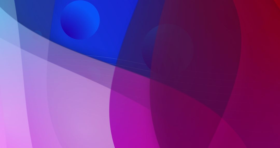 Abstract Colorful Overlapping Shapes on Blue Background