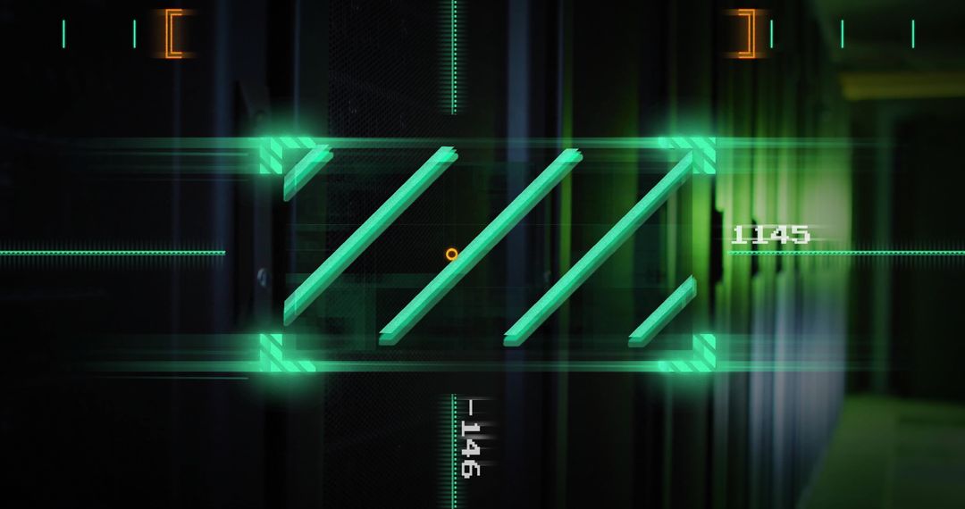 Futuristic Digital Technology Interface in Dark Setting