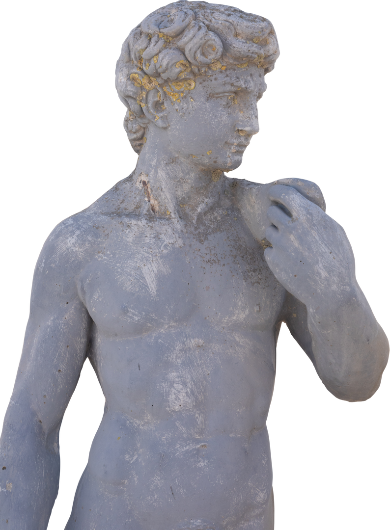 Transparent Weathered Classical Style Sculpture of a Naked Man - Download Free Stock Images Pikwizard.com