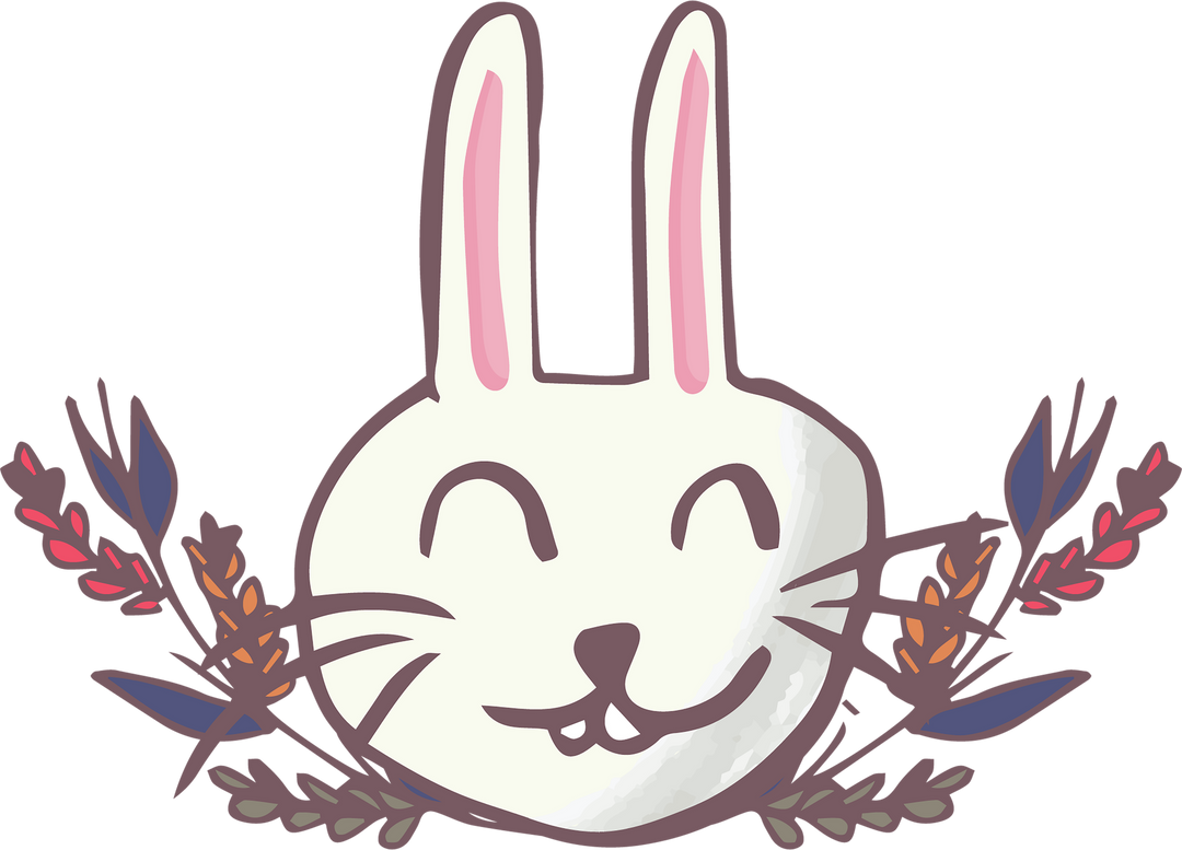 Adorable White Bunny in Vector Art on Transparent Background - Download Free Stock Images Pikwizard.com