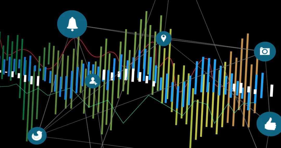 Colorful Digital Data Processing Network Connections