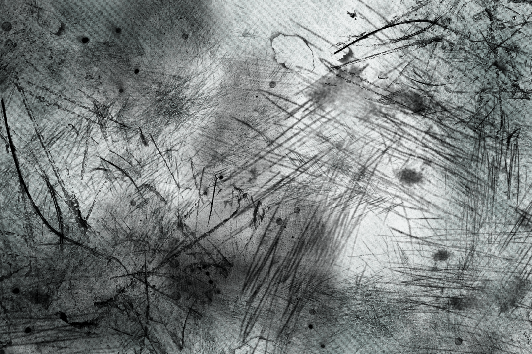 Abstract Black Ink Splash Design on Transparent Background