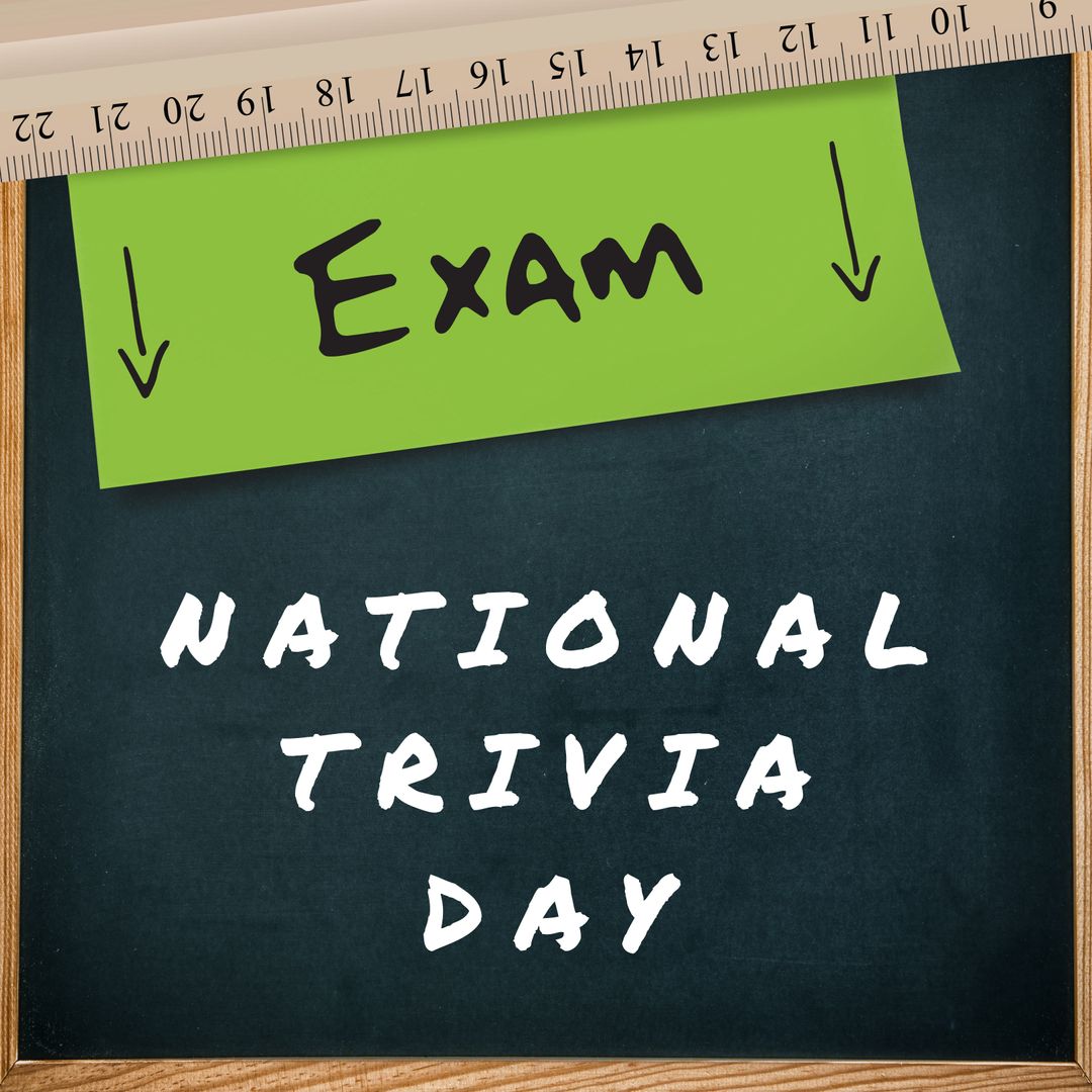 Chalkboard Design Celebrating National Trivia Day