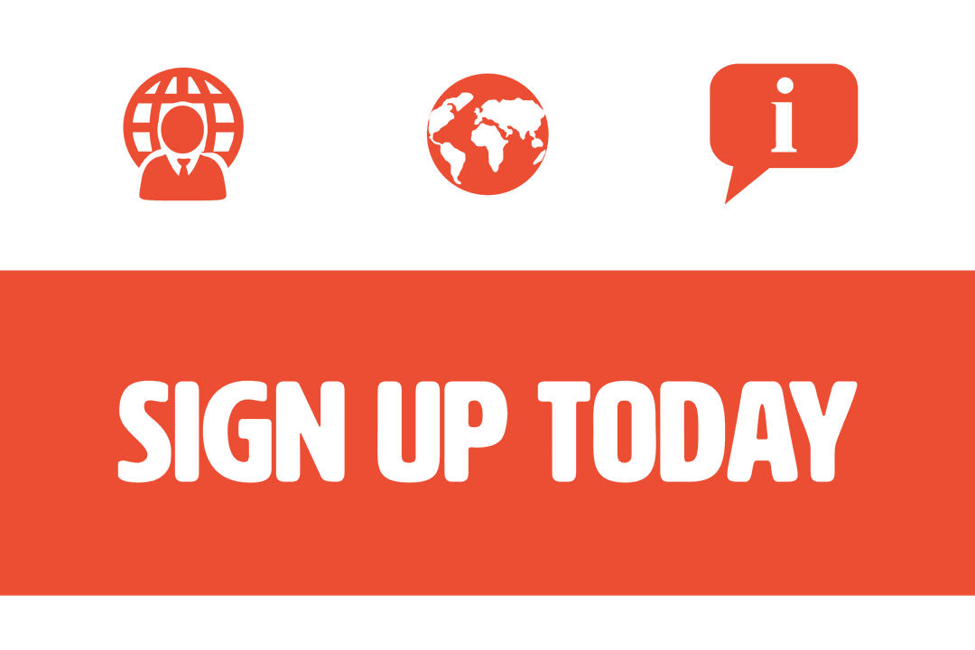 Transparent Sign Up Today Banner with Media Icons