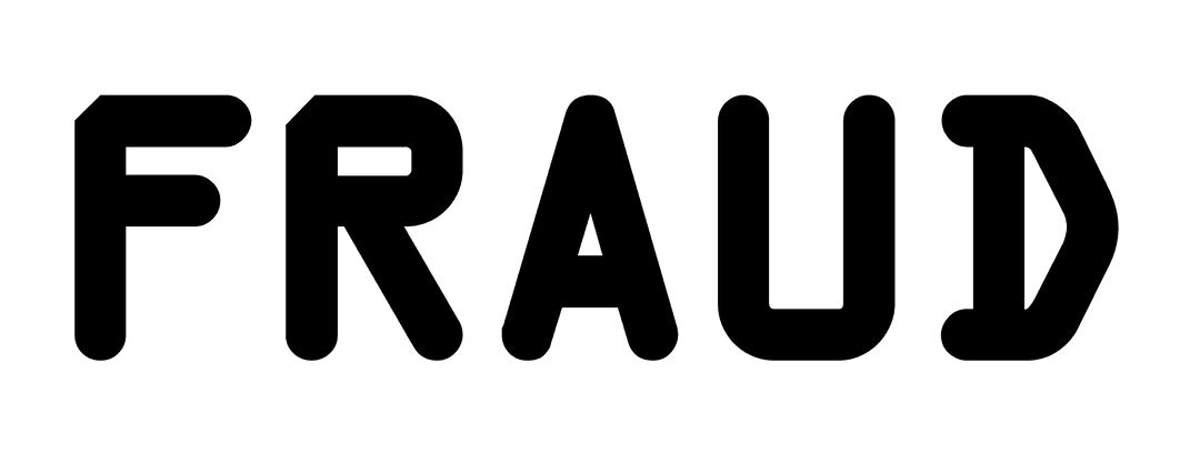 Transparent Concept Illustration of Fraud Text