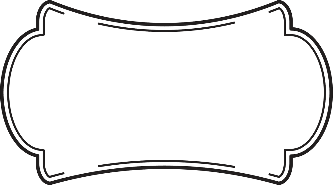 Elegant Black Banner with Copy Space on Transparent Background