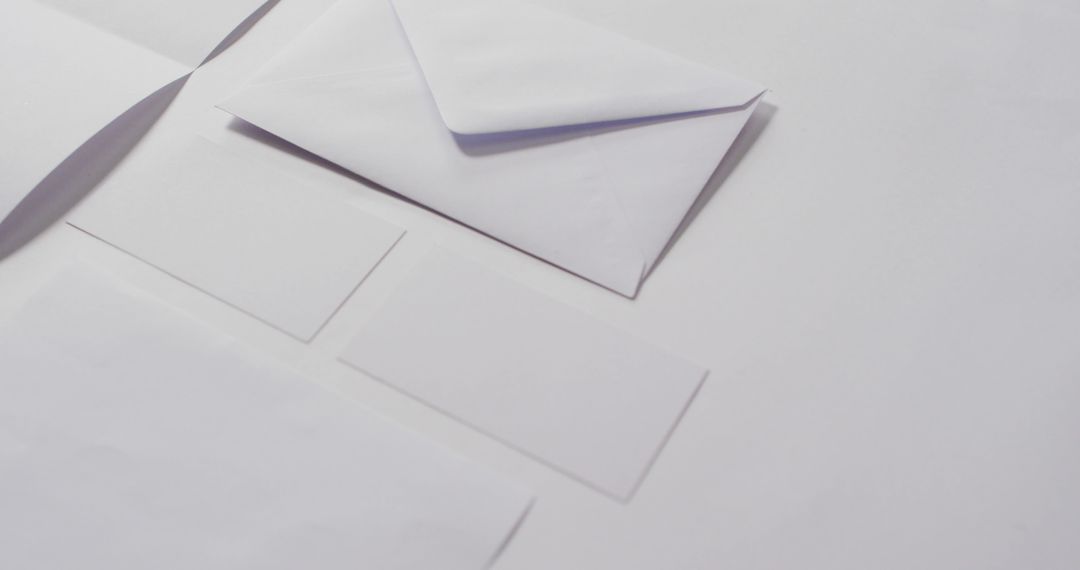 Minimalistic White Envelopes and Blank Papers on White Background - Free Images, Stock Photos and Pictures on Pikwizard.com