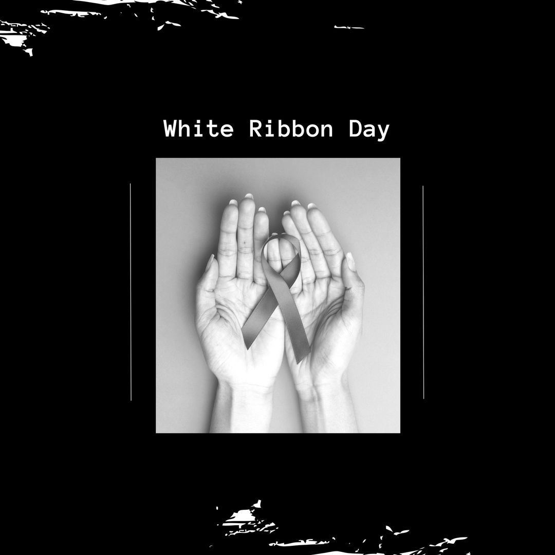 White Ribbon Day Symbol for Causes and Awareness Campaigns