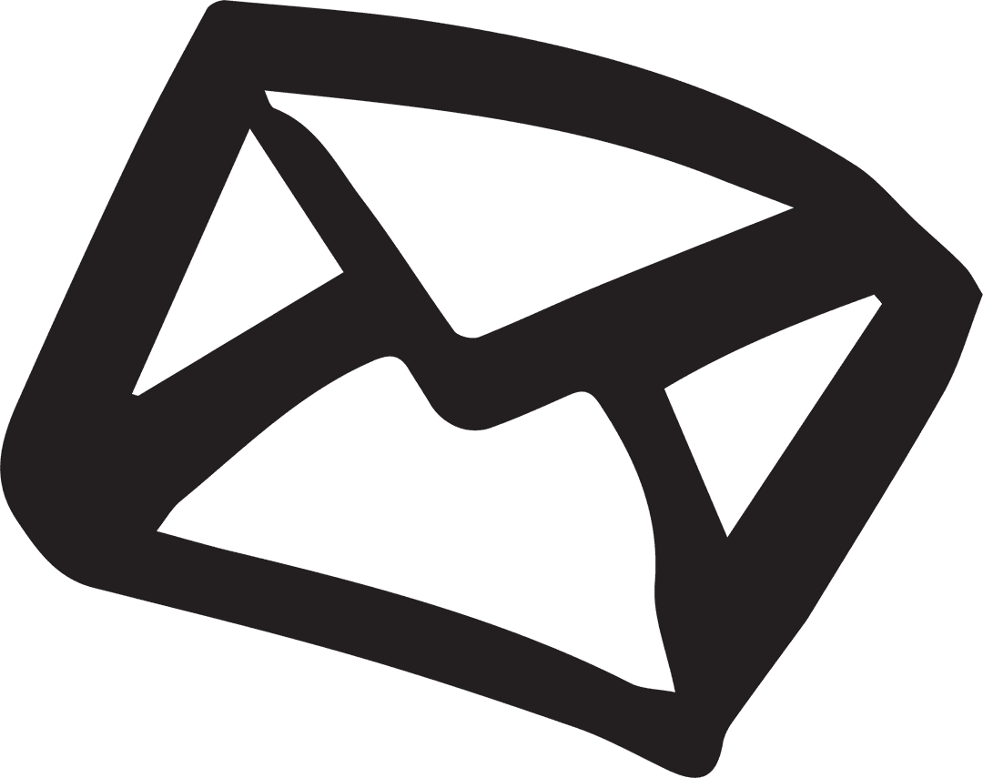 Hand Drawn Envelope Illustration on Transparent Background