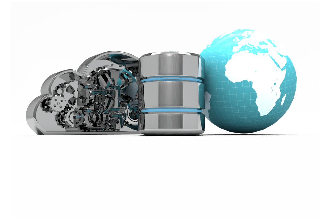 Transparent Tech Icon with Cloud Database and Global Connectivity - Download Free Stock Images Pikwizard.com