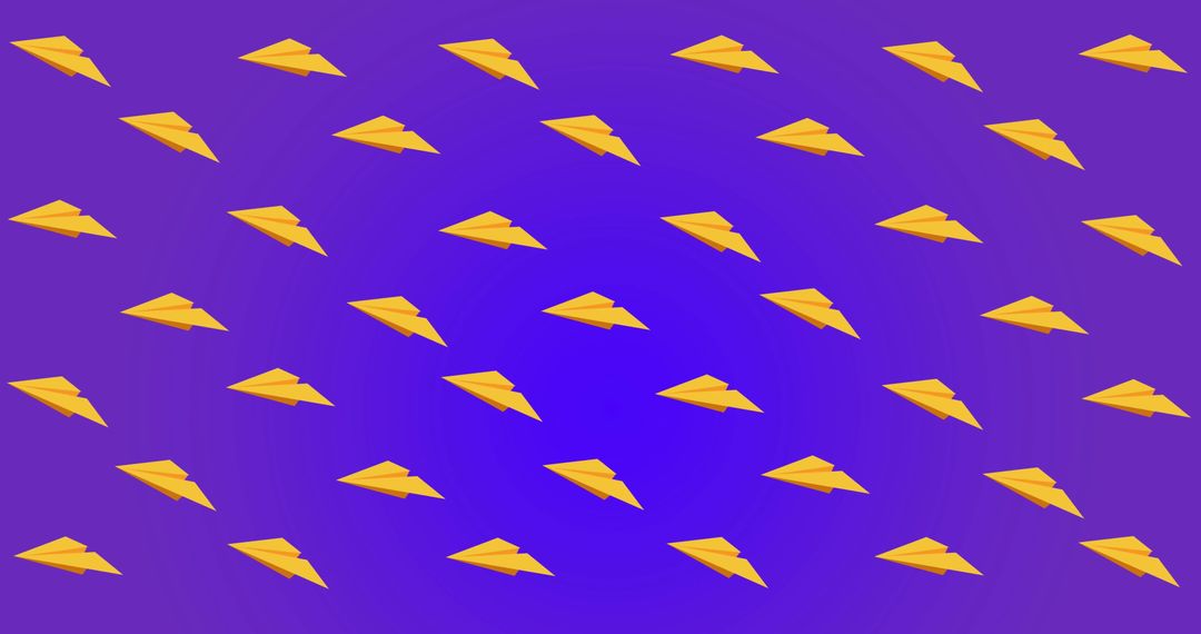 Floating Paper Planes on Blue Gradient Background