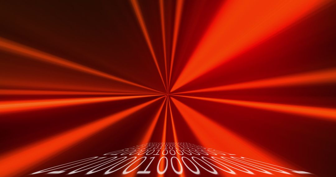 Glowing Binary Code with Red Neon Background for Data Security Concept - Free Images, Stock Photos and Pictures on Pikwizard.com