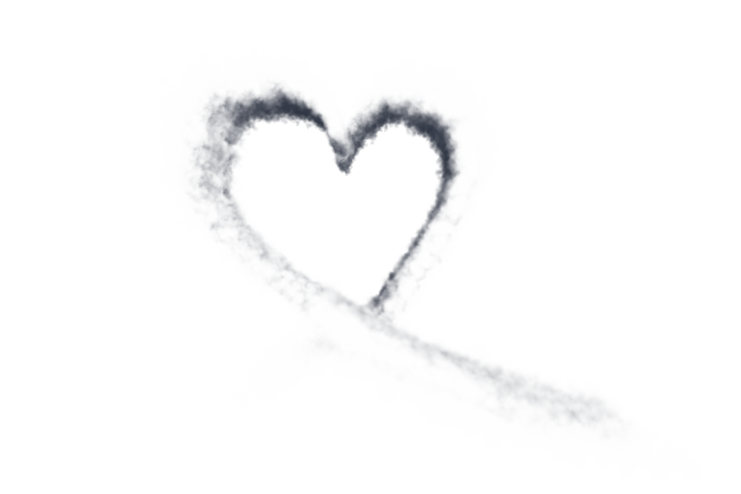 Cloudy Heart with Vapor Trail on Transparent Background - Download Free Stock Images Pikwizard.com