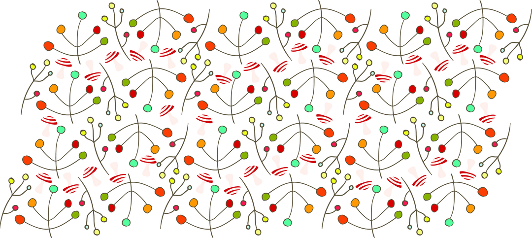 Seamless Transparent Christmas Branches Pattern with Baubles