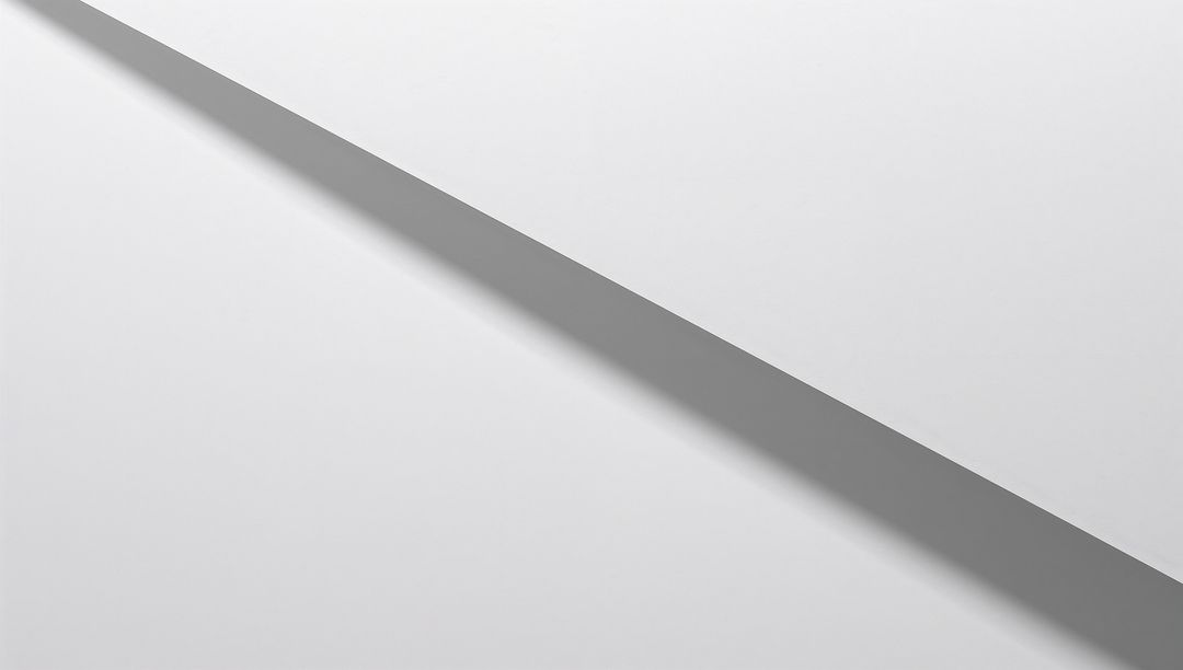 Diagonal Band Dividing Smooth Grayscale Planes Casting Soft Shadow