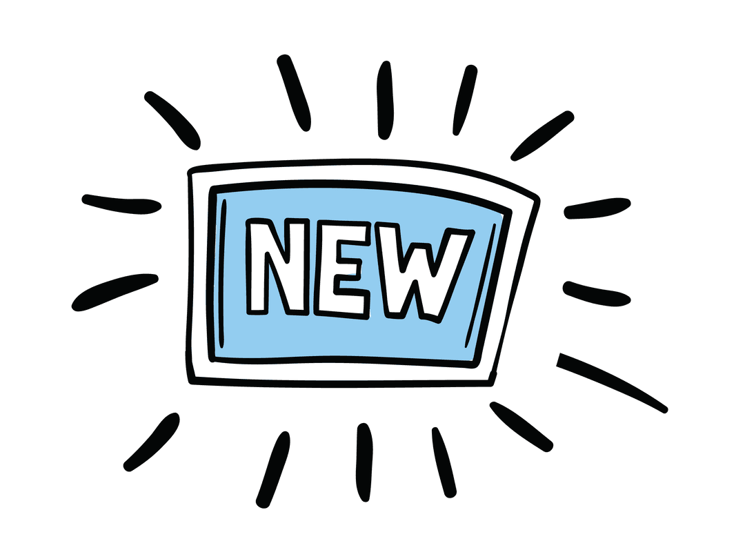 Vibrant Transparent New Sign with Illuminated Glow Effect