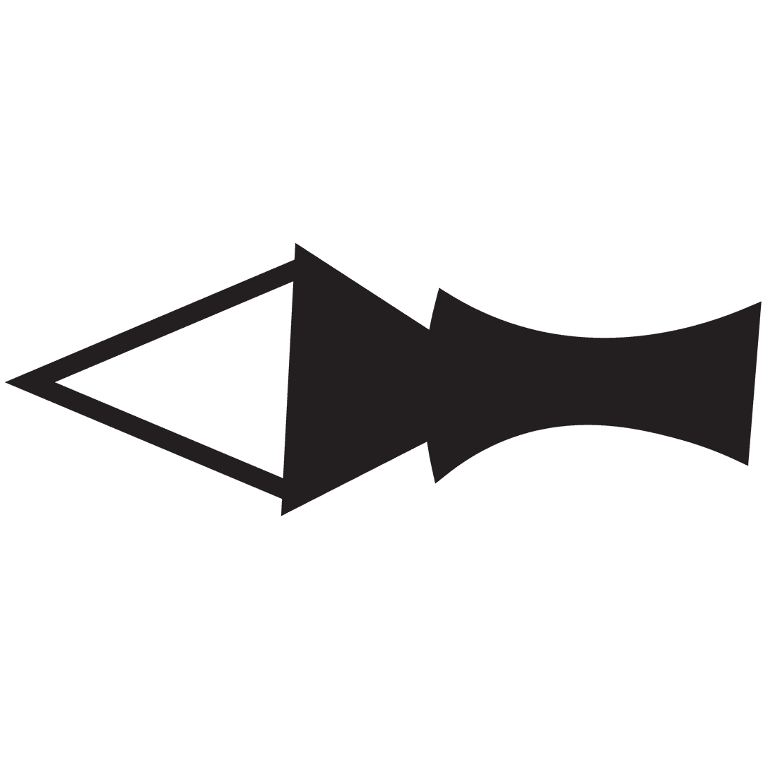 Black Pen Nib Illustration on Transparent Background