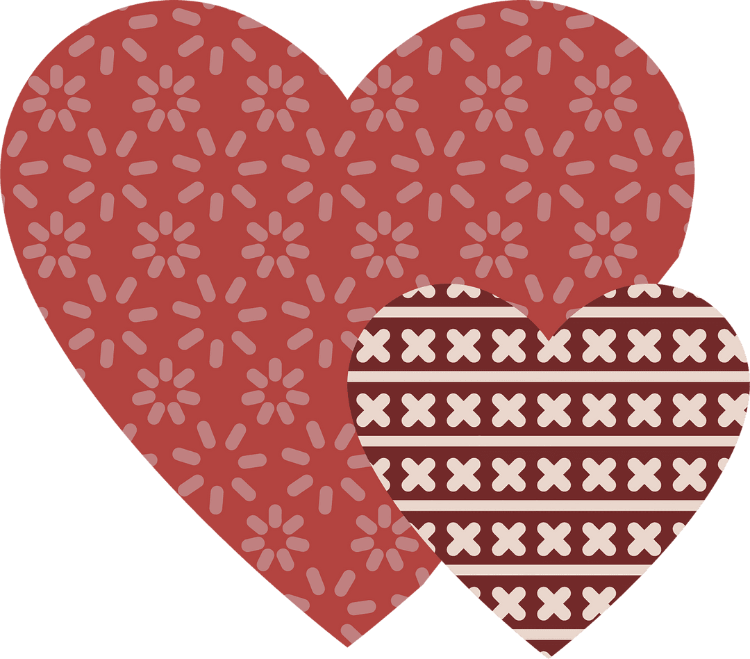 Transparent Abstract Heart Patterns Illustration