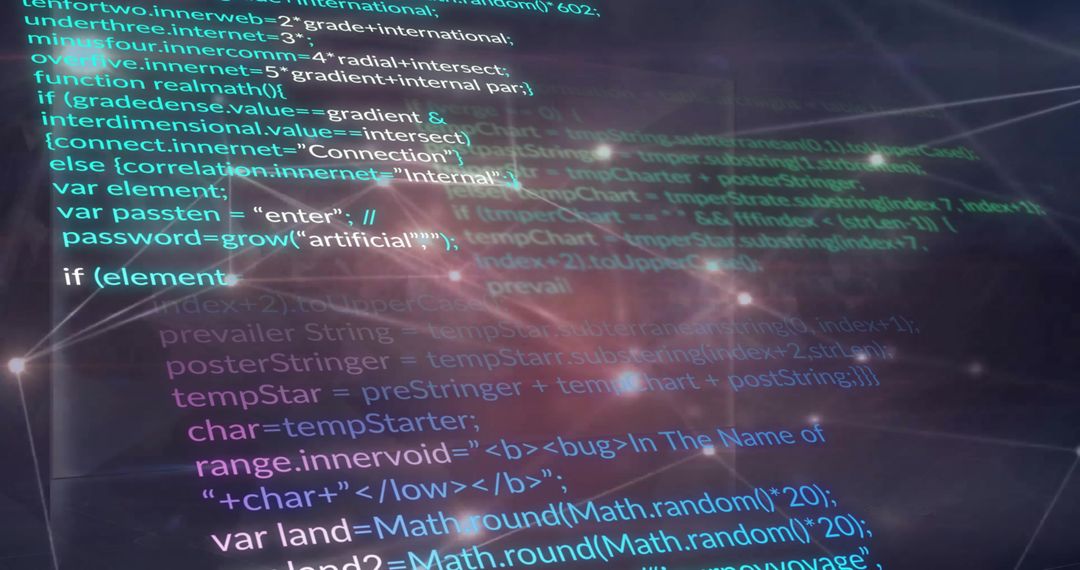 Cyber connections and digital data processing visualization